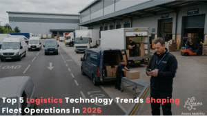 Logistics technology trends with connected vehicles and real-time tracking